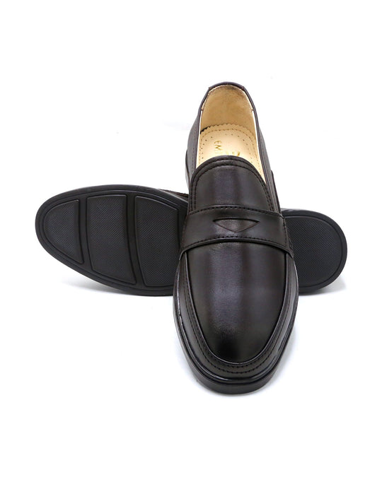 Eminent Men's Brown Calf Leather Causal Loafers, Men's Casual Shoes, Eminent, Chase Value