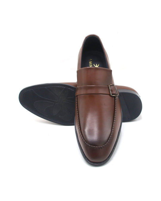Eminent Comfortable Slip-On Leather Moccasins - Mustard, Men's Formal Shoes, Eminent, Chase Value