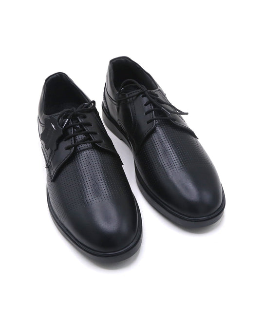 Eminent Business Formal Breathable Leather Lace-up Shoe - Black, Men's Formal Shoes, Eminent, Chase Value