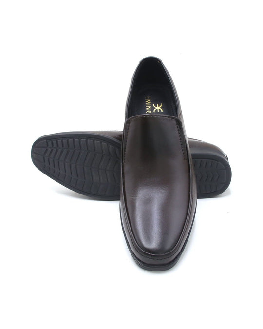 Eminent Comfortable Slip-On Leather Moccasins - Coffee, Men's Formal Shoes, Eminent, Chase Value