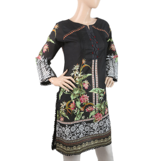 Women's Digital Printed Kurti - Black, Women, Ready Kurtis, Eminent, Chase Value