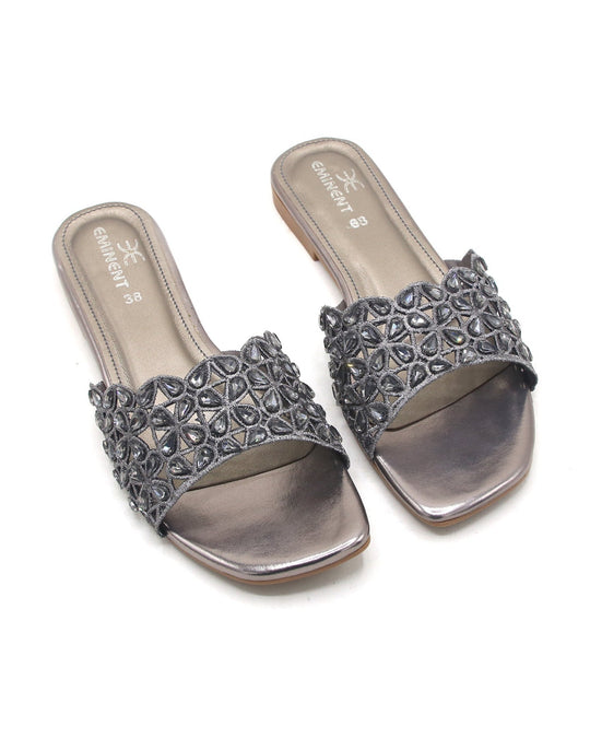 Women's Slippers - Grey, Women Slippers, Eminent, Chase Value