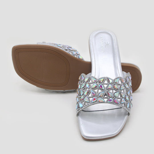 Women's Slippers - Silver, Women Slippers, Eminent, Chase Value
