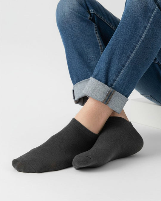 Eminent Men's Plain Lycra Ankle Socks