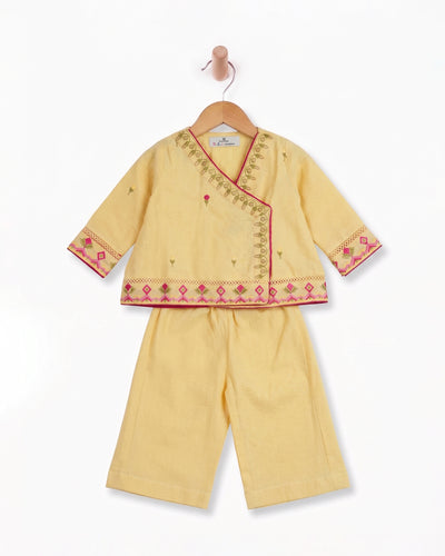Newborn Girls Essentials Dyed Embroidered 2 Pc