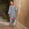 Eminent Girls Printed Shalwar Suit - Light  Blue