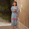 Eminent Girls Printed Shalwar Suit - Light  Blue