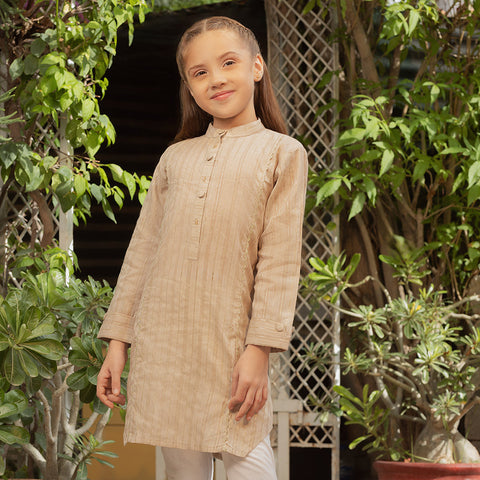 Eminent Girls Kurti - Beige