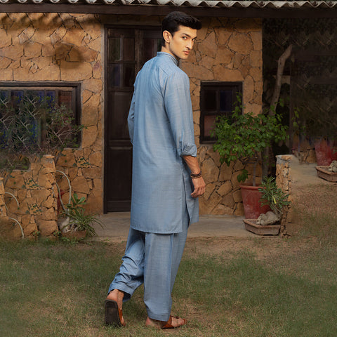 Eminent Men's Kurta Shalwar Suit - Blue, Men's Shalwar Kameez, Eminent, Chase Value