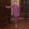 Eminent Girls Printed Shalwar Suit  - Purple