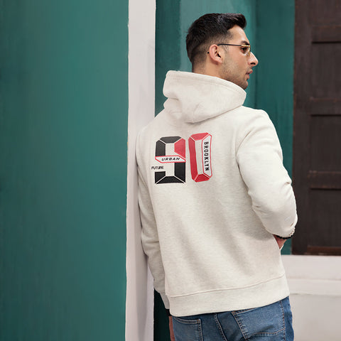 Eminent Men's Full Sleeves Hoodie - Oatmeal, Men's Jackets & Hoodies, Eminent, Chase Value