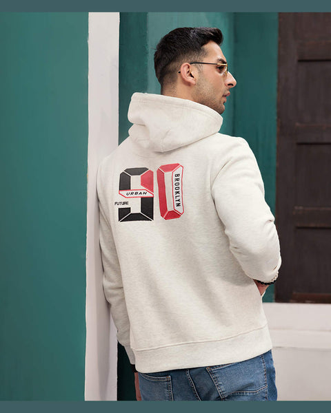 Eminent Men's Full Sleeves Hoodie - Oatmeal, Men's Jackets & Hoodies, Eminent, Chase Value