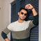 Eminent Men's Full Sleeve Sweaters - White & Green, Men's Sweater & Sweat Shirts, Eminent, Chase Value