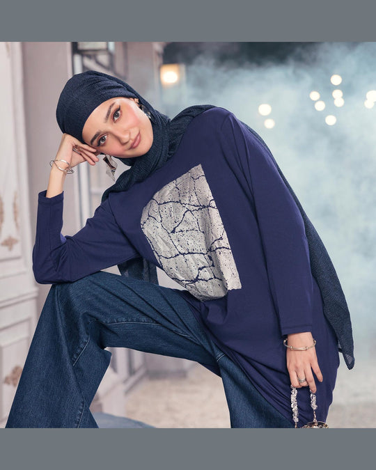 Eminent Women's Full Sleeves T-Shirt - Mid Blue, Women T-Shirts & Tops, Eminent, Chase Value