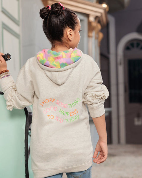 Eminent Girls Hoodie Jacket - Oatmeal, Girls Jackets, Eminent, Chase Value