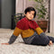 Eminent Boys Full Sleeve Sweater - Maroon & Mustard