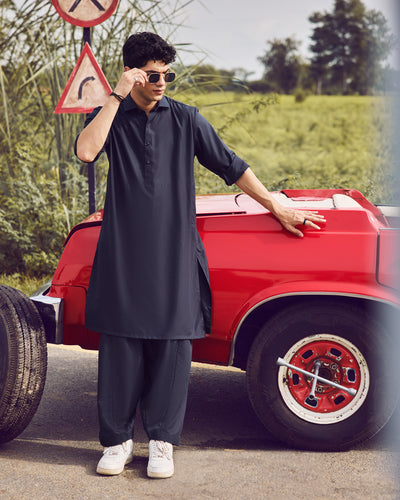 Eminent Men Kameez Shalwar Suit Plain