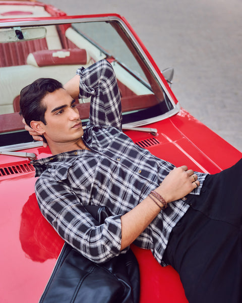 Eminent Men's Casual Flannel Check Shirt