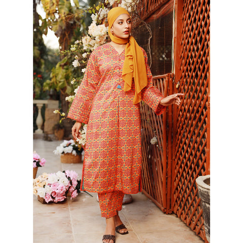 Eminent Printed Doriya Lawn Unstitched Kurti - 1