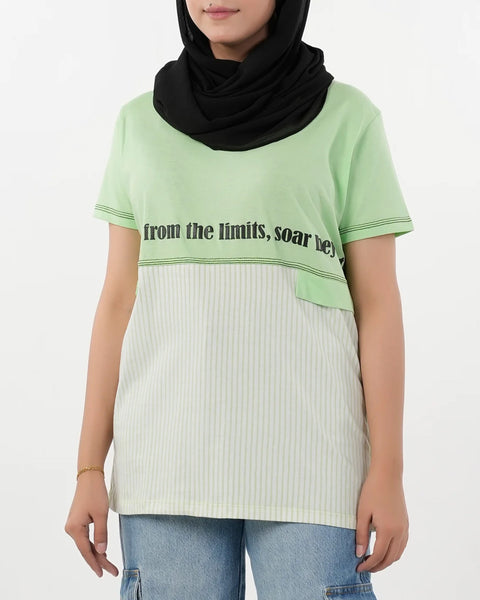 Women's Half Sleeves Printed T-Shirt - Green