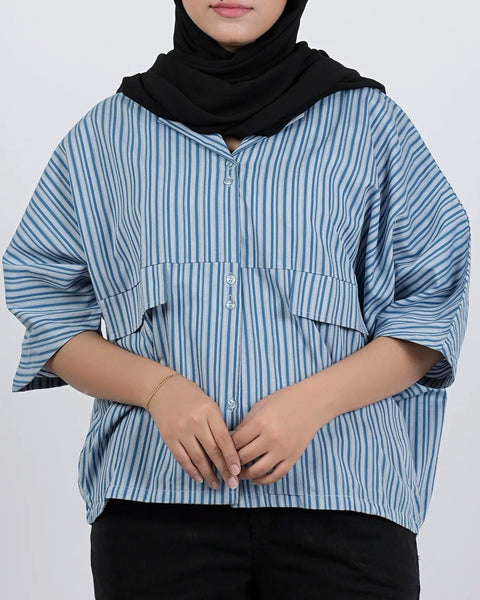 Women's Half Sleeves Stripe T-Shirt