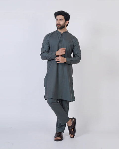 Eminent Men's Embroidered Kurta Pajama Suit - Green, Men's Shalwar Kameez, Eminent, Chase Value
