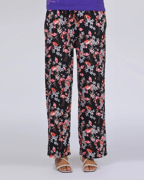 Eminent Women's Printed Pajama- Black