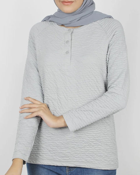 Eminent Women's Full Sleeves T-Shirt - Grey