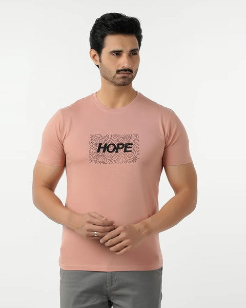 Men's Round Neck Half Sleeves Printed T-Shirt
