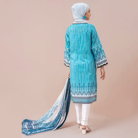 Eminent Printed Digital Lawn With Chiffon Dupatta Unstitched 3Pcs Suit - ES24LP3P15, Women, 3Pcs Shalwar Suit, Eminent, Chase Value