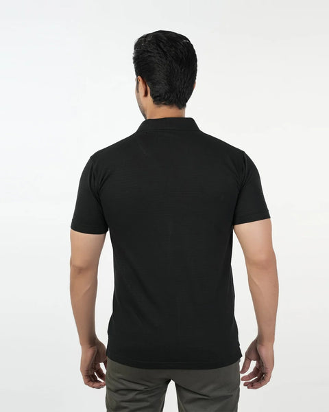 Men's Half Sleeves Polo Front Open Shirt