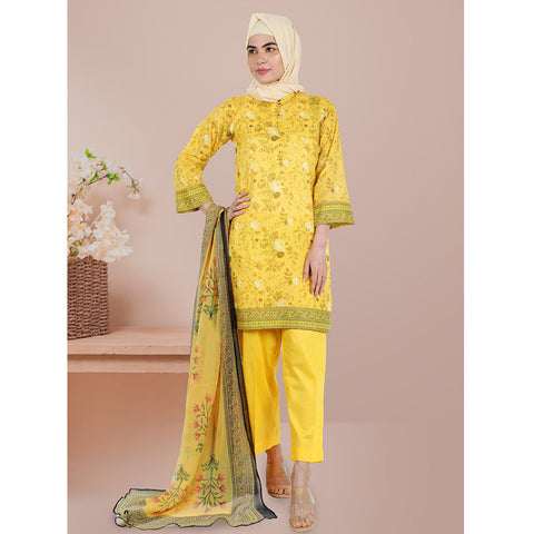 Eminent Printed Digital Lawn With Chiffon Dupatta Unstitched 3Pcs Suit - ES24LP3P13, Women, 3Pcs Shalwar Suit, Eminent, Chase Value
