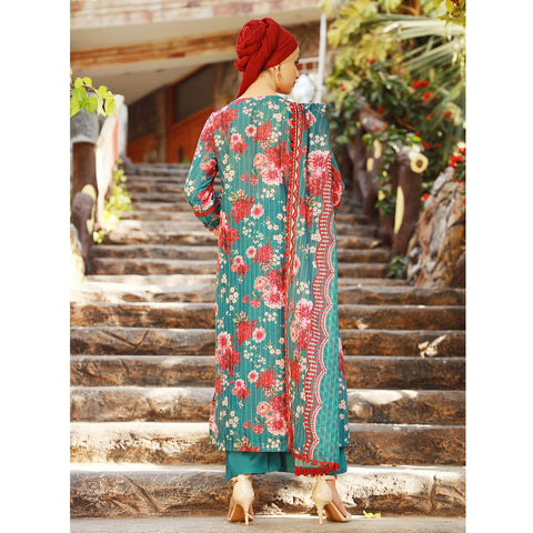 Eminent Printed Embroidered Messuri Unstitched 3 Pcs Suit - 8