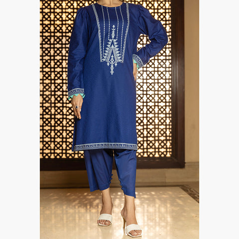 Eminent Women's Embroidered Jacquard 2Pcs Suit - 07