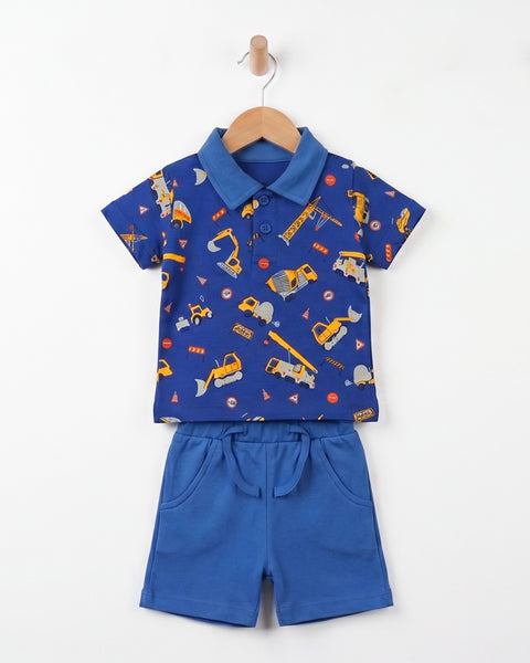 Newborn Boys Interlock Co-Ord Set