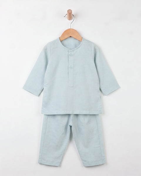 Newborn Boys' Plain Cotton Kurta Shalwar