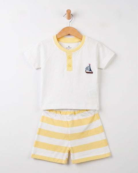 Newborn Boys Single Jersey Co-Ord Set