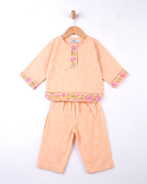 Newborn Ethnic Essentials Embroidered 2 Pc Suit