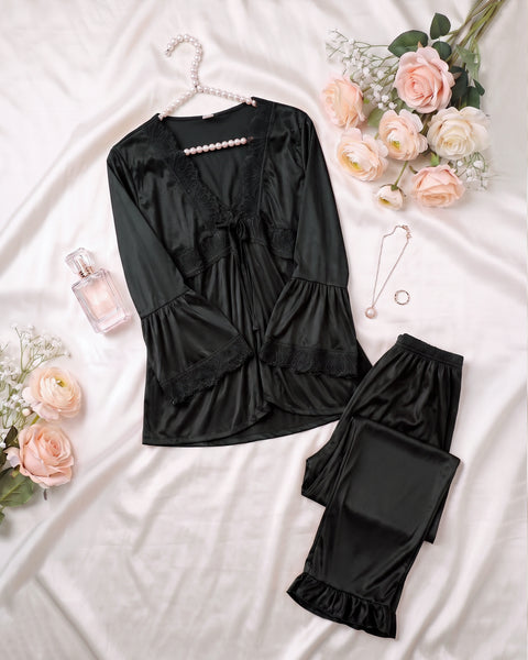 Women's Nighty Set- 3 Pc