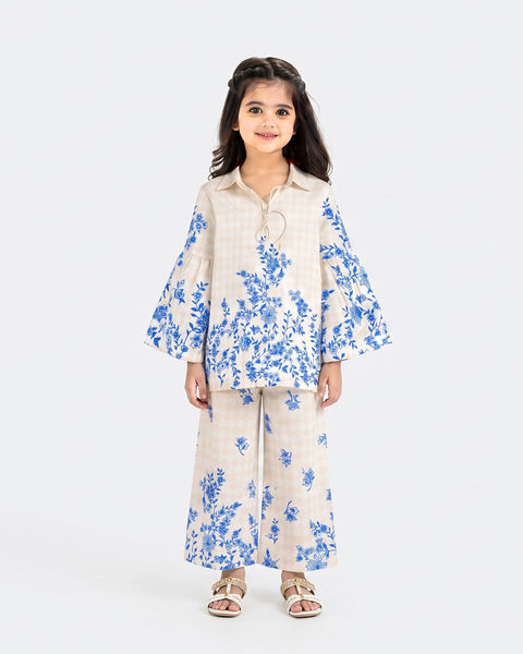 Girls Ethnic Fusion Printed 2 Pc