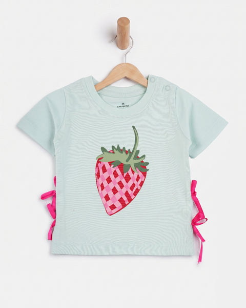 Newborn Girls' Half Sleeves T-Shirt