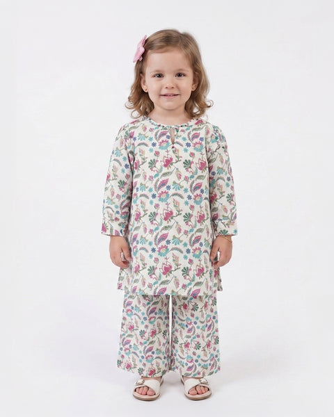 Girls' Fusion Printed 2Pc Suit