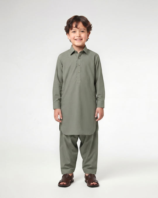 Boys' Plain Shalwar Kameez