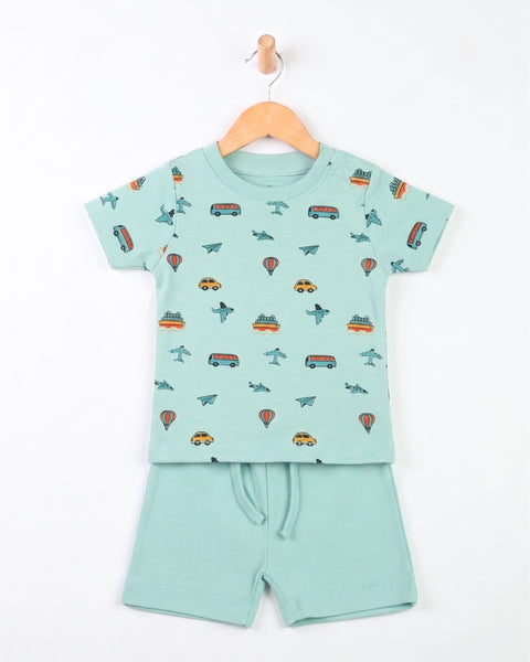 Newborn Boys Interlock Co-Ord Set