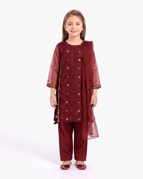 Girls' Signature Embroidered 3pc Suit