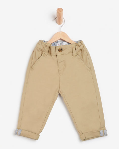 Newborn Boys Straight Twill Pant