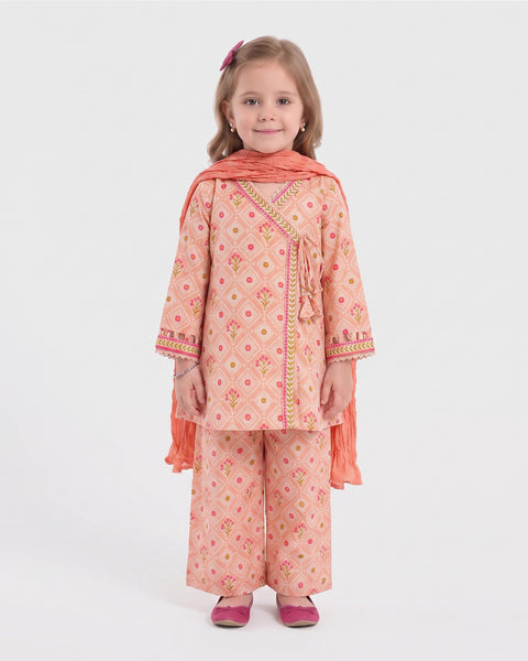 Girls' Essentials Printed 3 Pc Suit