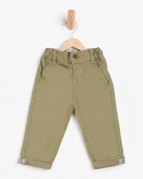 Newborn Boys Straight Twill Pant