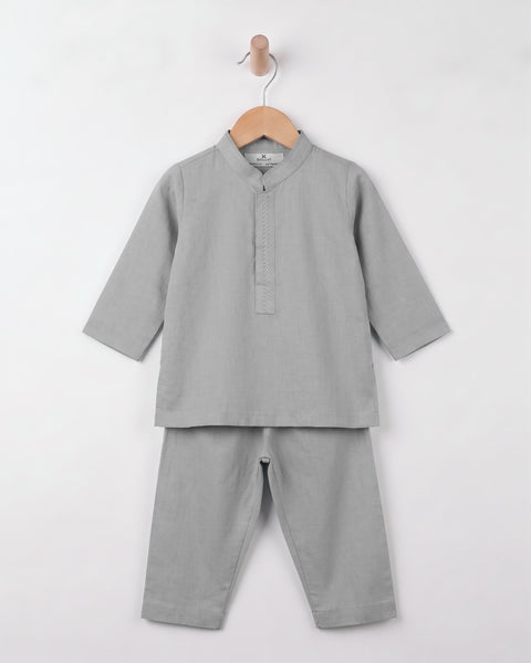 Newborn Boys' Embroidered Cotton Kurta Shalwar