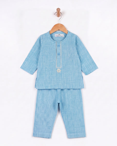 Newborn Boys' Embroidered Cotton Kurta Shalwar